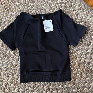 FP Movement by Free People Black Short Sleeve Tee